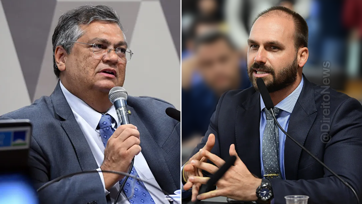 Flávio Dino determina que a PF investigue discurso de Eduardo Bolsonaro