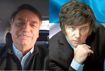 Bolsonaro Celebra resultado do argentino Javier Milei