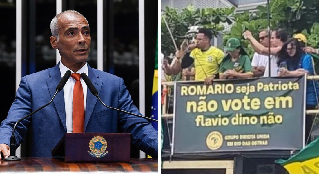 Apoiadores de Bolsonaro cobram voto de Romário contra Dino