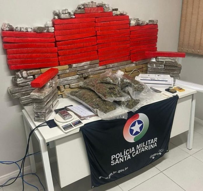 Justiça de Santa Catarina coloca em liberdade traficante preso com 86 quilos de maconha,