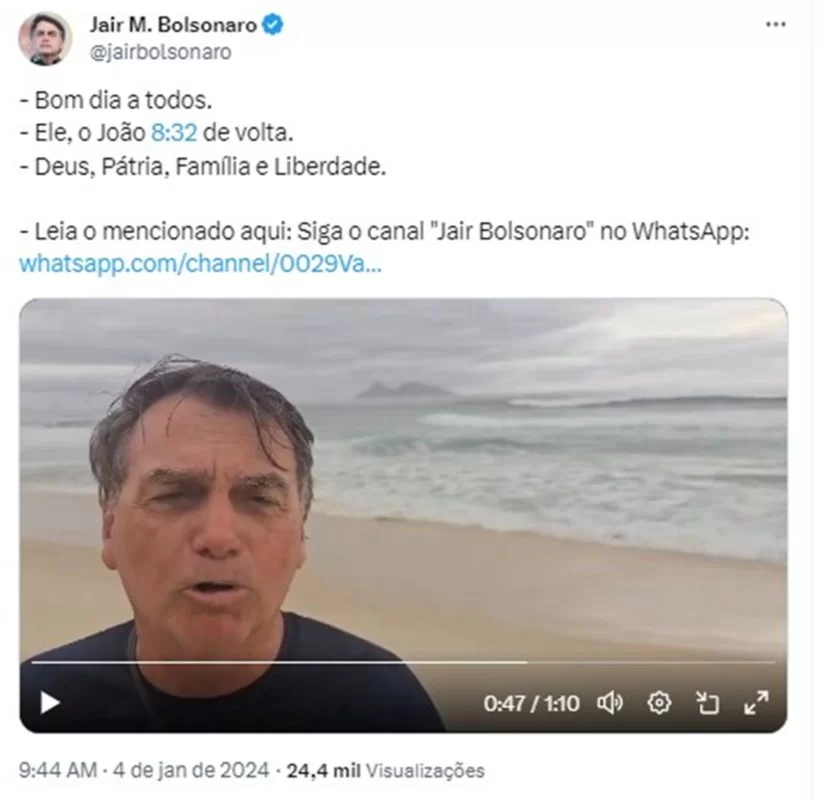 Bolsonaro divulga texto que pede impeachment de Lula por caso Choquei