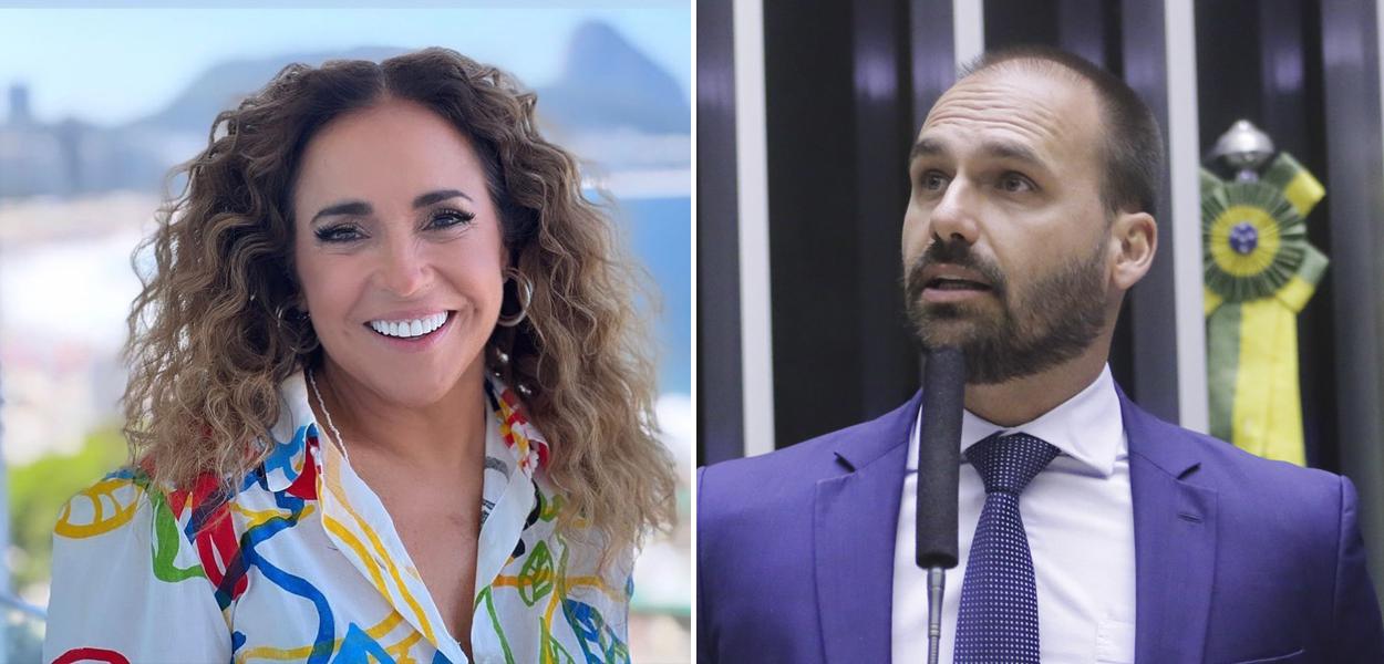 PGR atende Daniela Mercury em tática para intimar Eduardo Bolsonaro