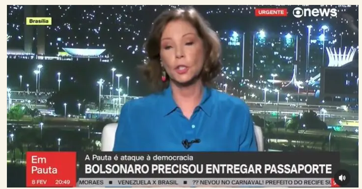 Jornalista da Globo News afirma que prisão de Bolsonaro ‘já tem cronograma’ e fala em ‘digerir ideia’