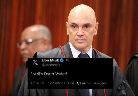 Musk chama Moraes de Darth Vader e declara: ‘As pessoas se importam com a verdade’