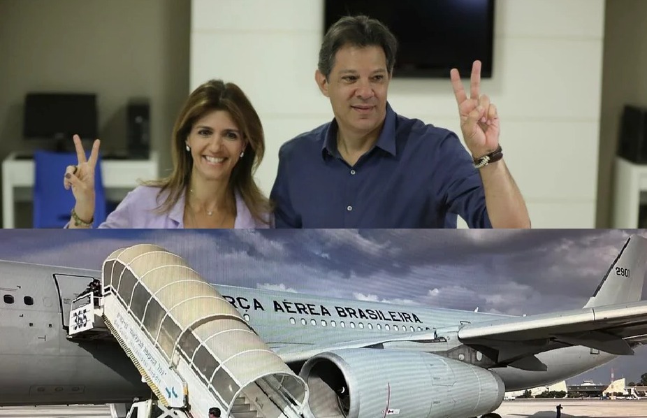 Voo da FAB em um domingo levou apenas Haddad e esposa para SP