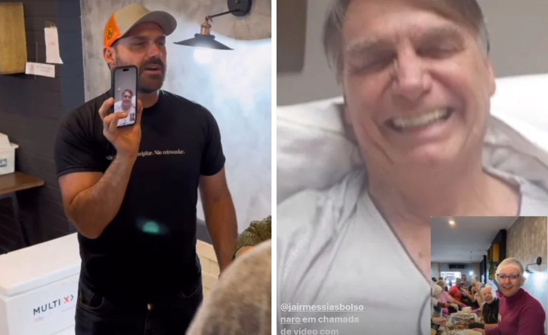 Bolsonaro conversa com voluntários no RS por videochamada