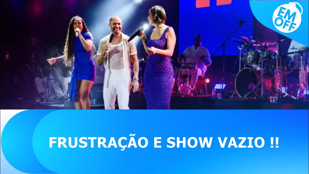 Diogo Nogueira demonstra frustração ao se apresentar em show vazio no Rio