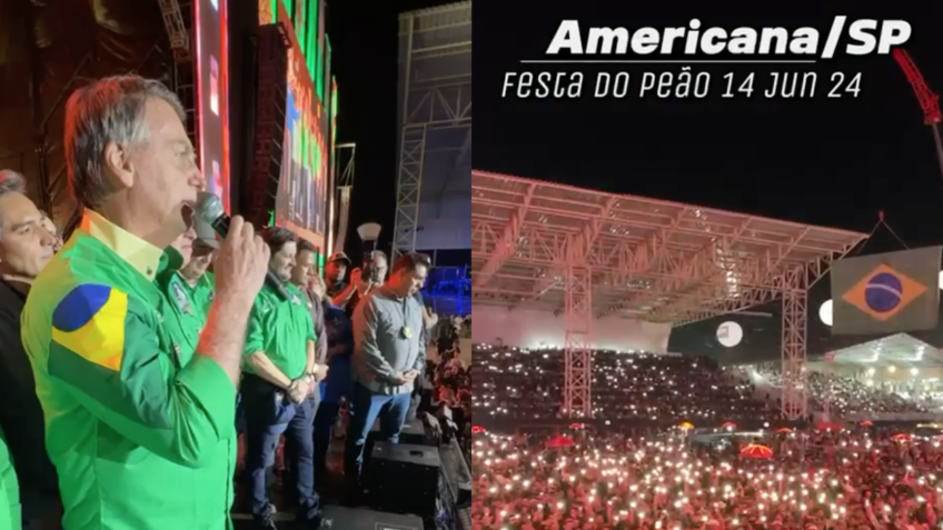 Bolsonaro é homenageado com grandioso espetáculo de fogos na Festa do Peão de Americana 2024