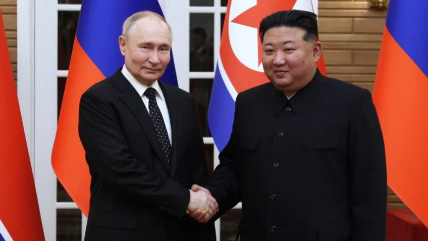 Putin e Kim assinam pacto de defesa mútua entre Rússia e Coreia do Norte