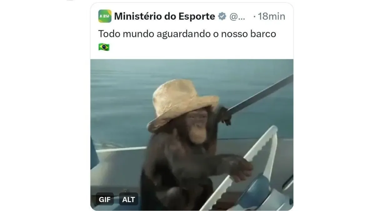 Ministério dos Esportes faz postagem racista sobre barco do Brasil nas Olimpíadas e apaga depois