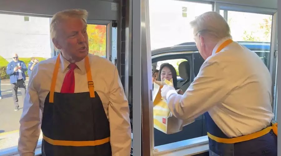 Trump Vira Atendente de McDonald’s e Ouve de Brasileira: “Não Deixe os EUA Virarem o Brasil”