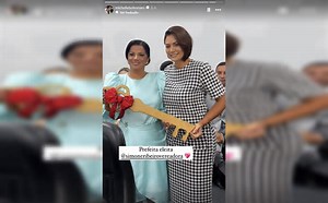 Michelle Bolsonaro Participa de Posse da Primeira Mulher Prefeita de Formosa (GO)