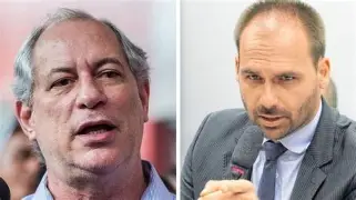 Aliança improvável: Eduardo Bolsonaro defende Ciro após ação da AGU por críticas a Lula Aliança improvável: Eduardo Bolsonaro defende Ciro após ação da AGU por críticas a Lula