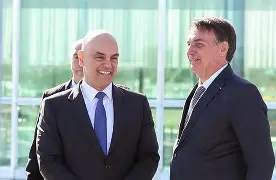 Imprensa tenta fabricar escândalo por Bolsonaro ter contato de Moraes: o óbvio vira manchete