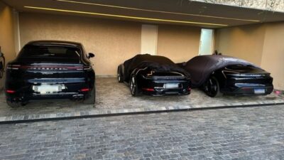 Carros de luxo apreendidos pela PF na Operação Route 156. Divulgação/Polícia Federal