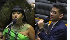 Tensão na Câmara: Célia Xakriabá e Kim Kataguiri se enfrentam em votação sobre licenciamento ambiental