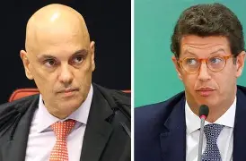 Moraes confirma Ricardo Salles como réu no STF por contrabando de madeira