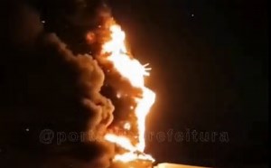 Incêndio criminoso destrói estátua da Havan em Petrolina