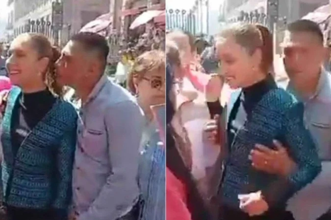 Vergonha em praça pública: presidente do México é assediada durante evento oficial