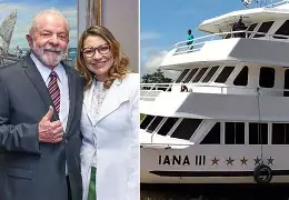Janja defende Belém — direto do iate de luxo