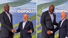 Lula “dá um pulinho” para cumprimentar presidente de Moçambique e arranca risadas na pré-COP30