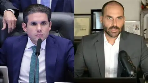 Eduardo Bolsonaro afirma que Hugo Motta sofre pressão de Moraes