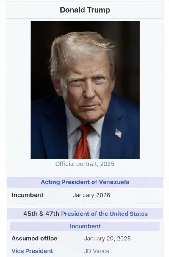 Trump se Autoproclama “Chefe da Venezuela”