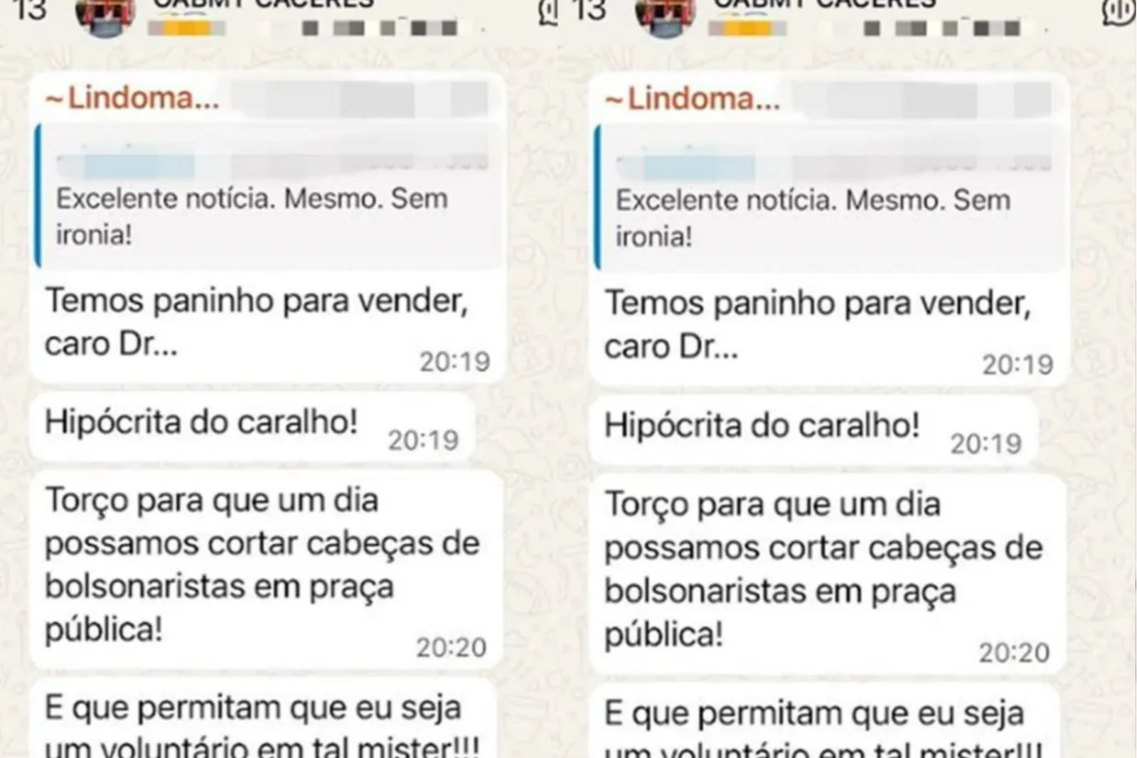 Ódio não é opinião: declaração violenta de advogado choca grupo da OAB em MT