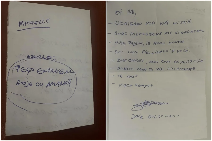 Amor em tempos difíceis: Michelle revela carta escrita por Bolsonaro na prisão