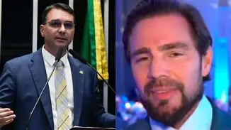 Flávio Bolsonaro diz que encontro com Daniel Vorcaro foi para tratar filme sobre Jair Bolsonaro