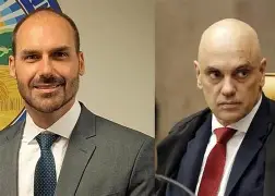Após condenação no STF, Eduardo Bolsonaro pede a Trump retomada de sanções contra Alexandre de Moraes Após condenação no STF, Eduardo Bolsonaro pede a Trump retomada de sanções contra Alexandre de Moraes