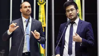 Kim Kataguiri reage a Eduardo Bolsonaro e amplia crise entre antigos aliados da direita Kim Kataguiri reage a Eduardo Bolsonaro e amplia crise entre antigos aliados da direita