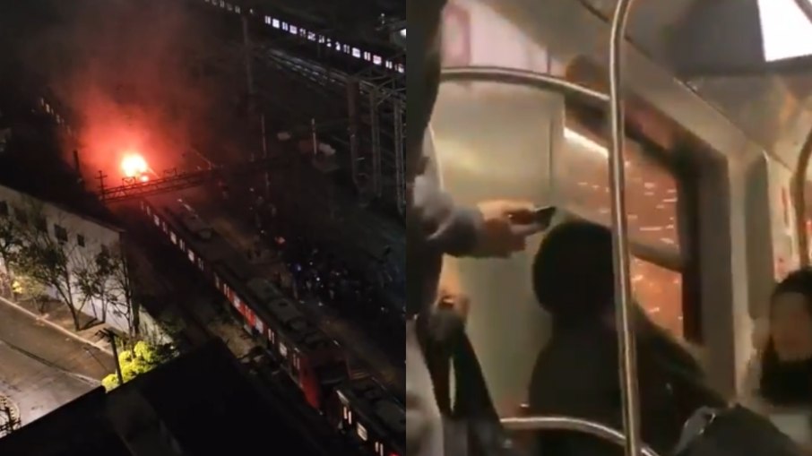 Trem pega fogo três dias após início da concessão e paralisa três linhas em São Paulo Trem pega fogo três dias após início da concessão e paralisa três linhas em São Paulo