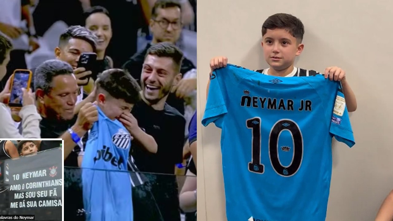 Corinthians repudia hostilização contra menino que ganhou camisa de Neymar e precisou deixar estádio escoltado Corinthians repudia hostilização contra menino que ganhou camisa de Neymar e precisou deixar estádio escoltado