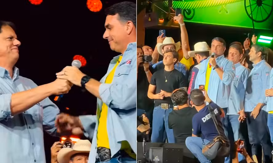 Barretos vira palco: Flávio Bolsonaro exalta o agro, recebe apoio de Tarcísio e promete voltar com Jair Bolsonaro Barretos vira palco: Flávio Bolsonaro exalta o agro, recebe apoio de Tarcísio e promete voltar com Jair Bolsonaro