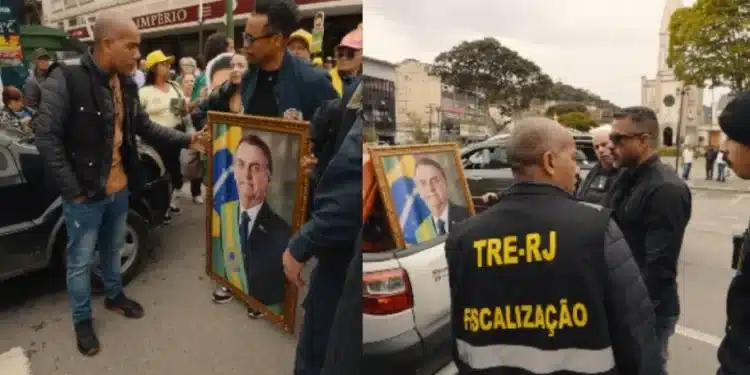 TRE-RJ apreende quadro de Jair Bolsonaro durante ato de campanha em Teresópolis e provoca reação política