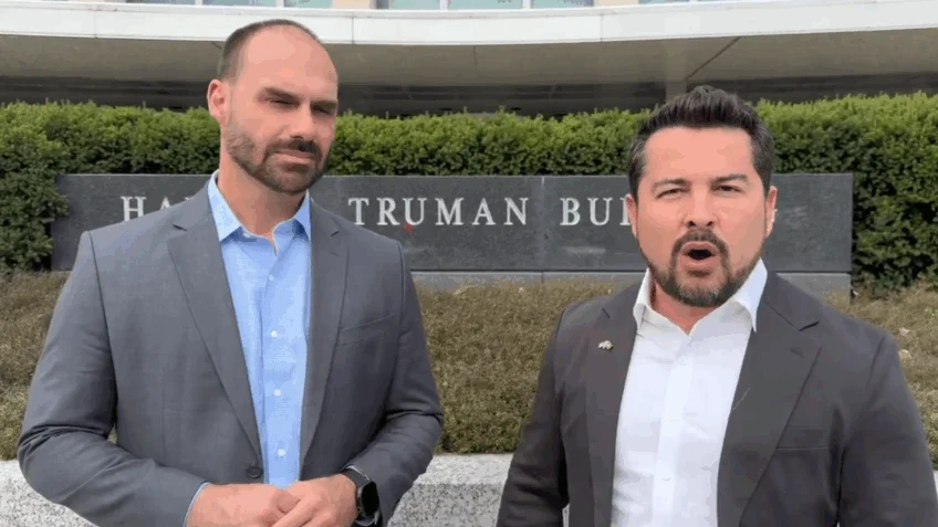 Eduardo Bolsonaro e Paulo Figueiredo pedem a Trump sanções contra ministros do STF