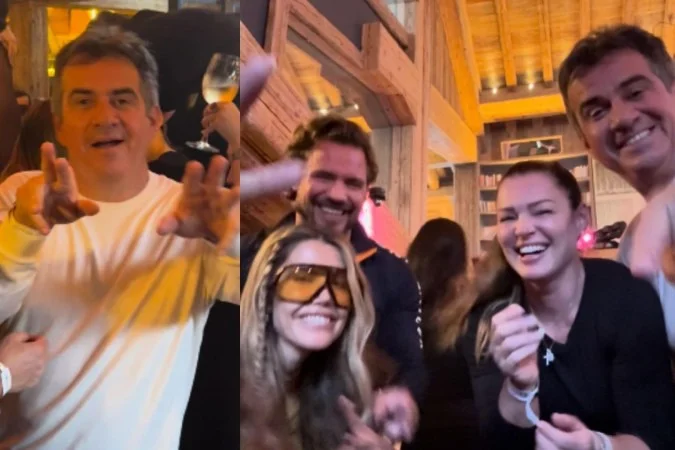 Ciro Nogueira aparece dançando com Daniel Vorcaro em festa nos Alpes franceses; viagem de quase R$ 2 milhões bancada pelo banqueiro entra novamente no centro das investigações