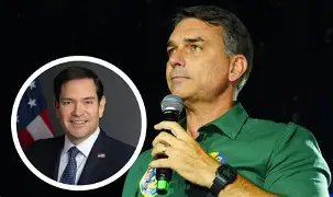 Aliado de Trump afirma que Marco Rubio coordenou ida de Flávio Bolsonaro aos EUA; declarações provocam repercussão internacional