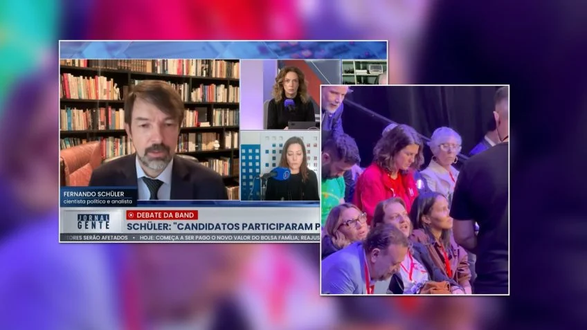 JANJA É REPREENDIDA PELA BAND APÓS INTERROMPER FALA DE FLÁVIO BOLSONARO; COMENTARISTA RELATA GESTOS E A PALAVRA “MENTIRA”